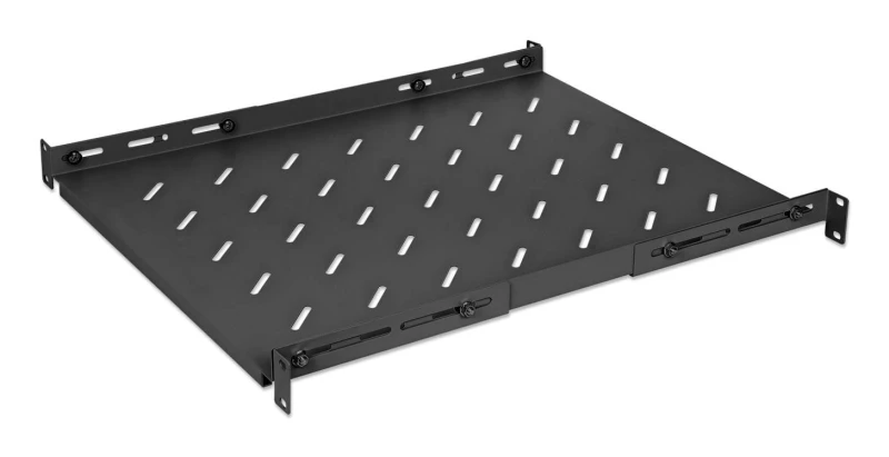 Image of Intellinet 19" Fixed Shelf (adjustable). 1U. 550mm shelf depth. 5