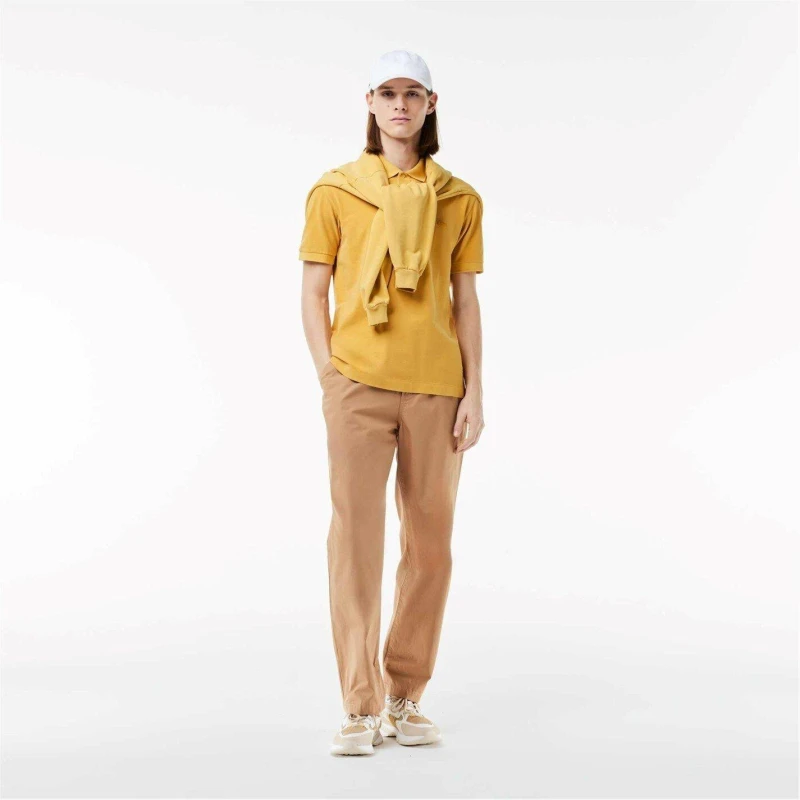 Image of Lacoste Tonal Short Sleeve Polo Shirt - Orange Orange S