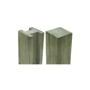 image of 711" x 3.7" x 3.7" Forest Planed H Slotted Fence Post (2.4m x 94mm x 94mm)