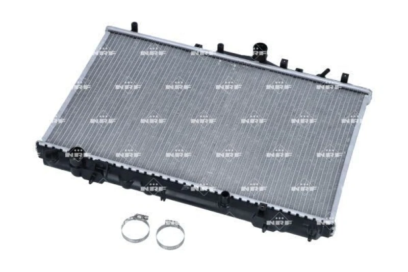 Image of NRF 509518 Engine radiator EASY FIT Brazed cooling fins, Aluminium, with mounting parts Aluminium Radiator,engine cooling (470)