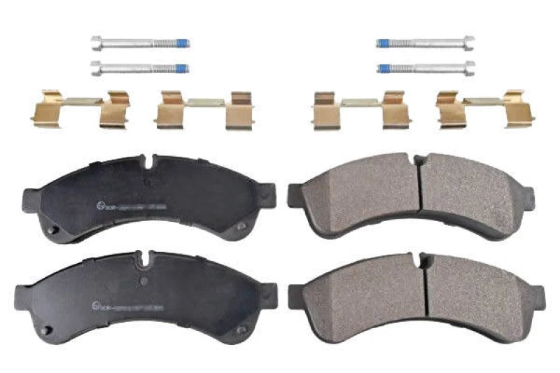 Image of SWAG 33 10 7547 Brake pad set Rear Axle, prepared for wear warning indicator, with fastening material Brake Pad Set,disc brake (402)