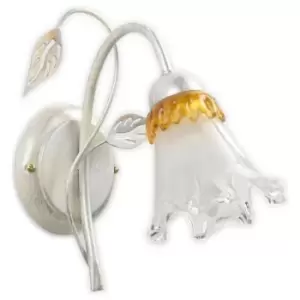 Image of Wall light lancia Glass,Metal White