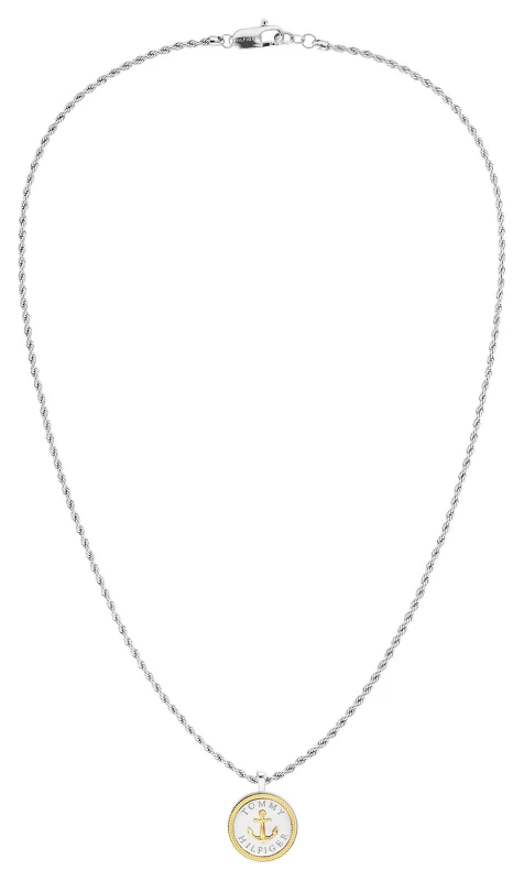 Image of Tommy Hilfiger 2790690 Nautical Silver Rope Chain Pendant Jewellery