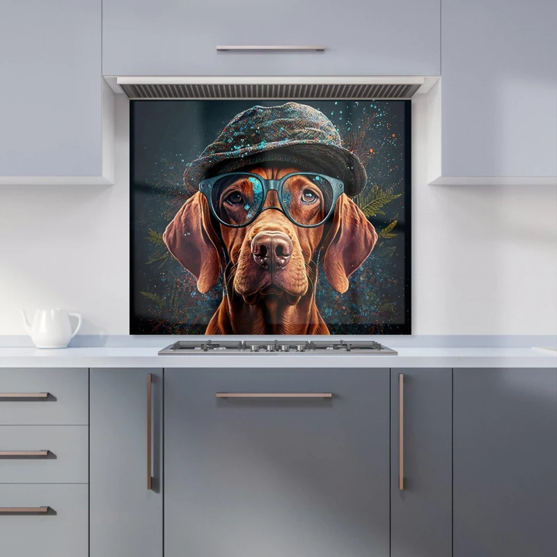 Image of Warren Reed - Designer Hungarian Vizsla Dog Kitchen Splashback Size: 600mm x 750mm Multicolor Unisex 600mm x 750mm