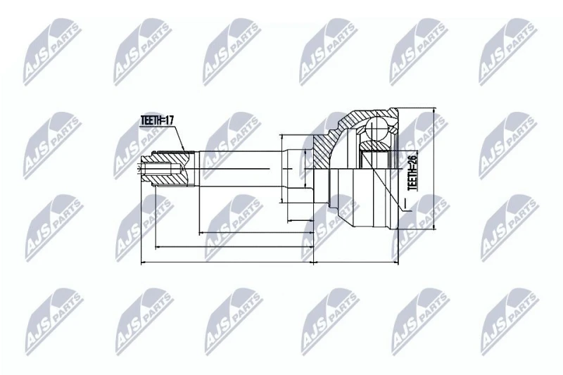 Image of NTY CV joint kit NTY NPZ-IS-002
