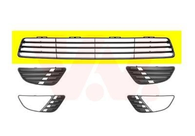 Image of VAN WEZEL Bumper grill VAN WEZEL 1805590