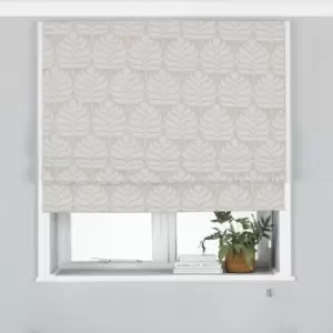 image of Paoletti Horto Embroidered Blackout Roman Blind Polyester Natural (153X137Cm)