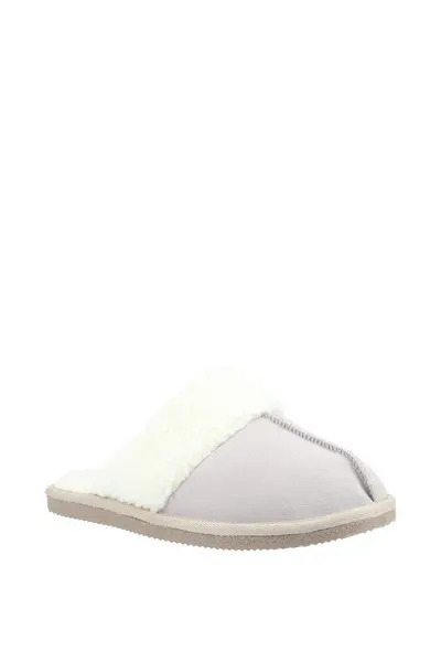 image of Hush Puppies 'Arianna' Suede Mule Slippers Beige