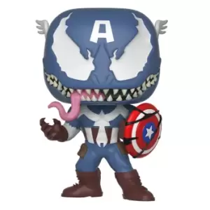 image of Marvel Venomized Captain America Pop! Vinyl Figure