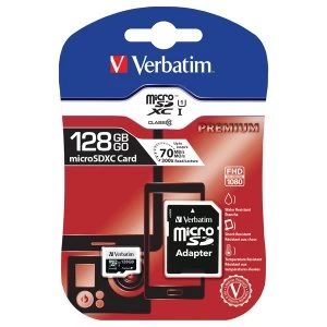 Image of Verbatim Premium 128GB MicroSDXC Memory Card