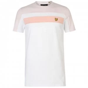 Image of Lyle and Scott Block Print T Shirt - White 626
