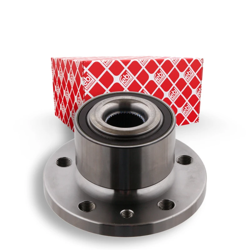 Image of FEBI BILSTEIN 32694 Wheel bearing kit with axle nut, Front Axle Right, with wheel hub Wheel Bearing Kit (654)