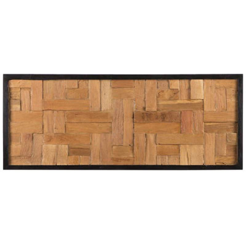 Image of Beliani Wall Decor Toluca Teak Wood 40 Cm Brown