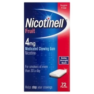 image of Nicotinell Fruit 4mg Medicated Chewing Gum 72 Pieces