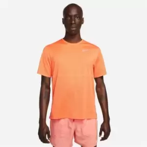 Image of Nike Run Breathe T Shirt Mens - Orange