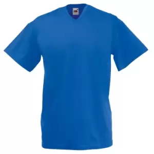 Image of Fruit Of The Loom Mens Valueweight V-Neck, Short Sleeve T-Shirt (3XL) (Royal)