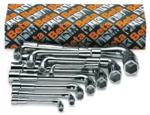 Image of Beta Tools 933/S11 11pc Dl End Offset Hex Socket Wrench Set Chr-Plated 009330080