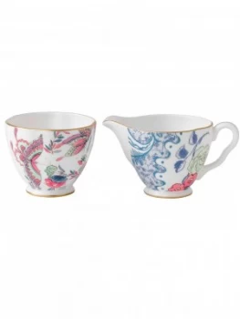 image of Wedgwood Butterfly Bloom Cream and Sugar Set