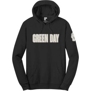 Image of Green Day - Logo & Grenade Mens Large Pullover Hoodie - Black