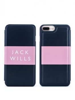 image of Jack Wills Apple iPhone 678 Plus Folio Bayles PinkNav