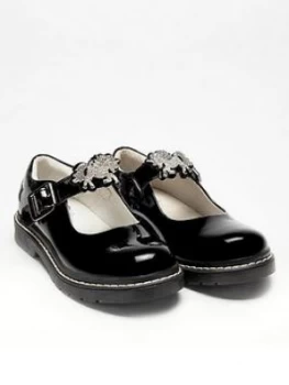 Image of Lelli Kelly Girls Miss LK Bessie Unicorn School Shoes - Black Patent, Size 4 Older
