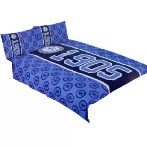 Image of Chelsea FC Established Double Duvet Set (One Size) (Blue)