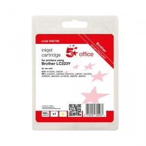 Image of 5 Star Office Supplies Inkjet Cartridge Page Life Yellow 550pp Brother