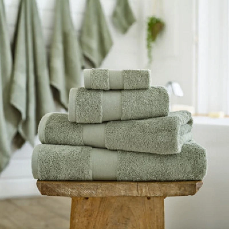Image of Deyongs Egyptian Embrace Towels - Egyptian Cotton Fluffy, Soft & Absorbent in Light Green Size: Bath Sheet Light Green Unisex Bath Sheet