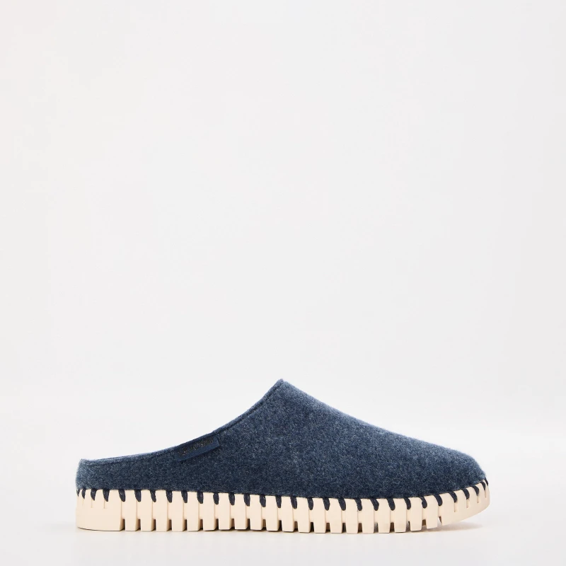 Image of Ilse Jacobsen Womens Flats Canvas Slip-On Trainers Blue female 3 (36)