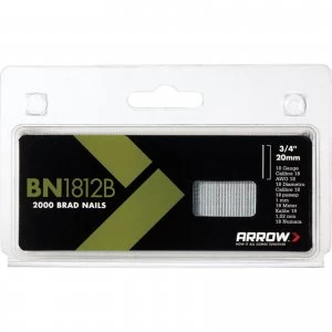 Image of Arrow Brown Head Brad Nails 20mm Pack of 2000