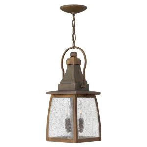 image of 2 Light Outdoor Ceiling Chain Lantern Sienna, E14