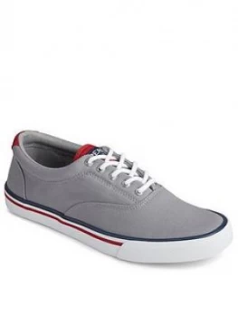 Sperry Striper Canvas Plimsolls - Grey