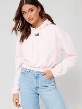 Image of Tommy Jeans Elasticated Hoodie - Pink Size M Women