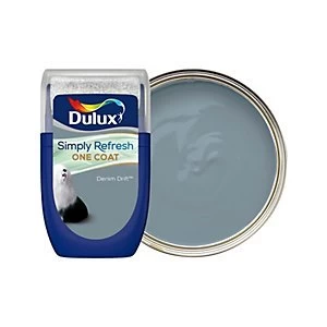 Image of Dulux Simply Refresh One Coat Denim Drift Matt Emulsion Paint 30ml