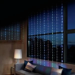 image of Premier Decorations 10m LED Waterfall Curtain Light - Multi