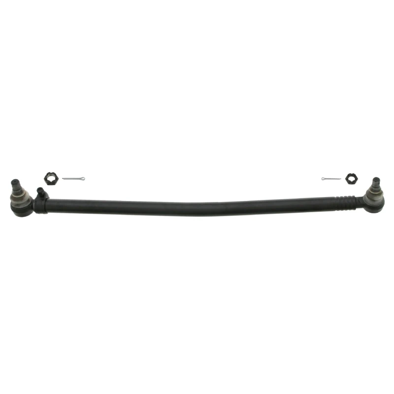 Image of FEBI BILSTEIN 24168 Centre Rod Assembly Front Axle, with castellated nut and split pins, OE Turbo NEW Centre Rod Assembly (285)