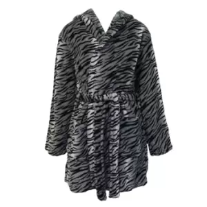 image of Brave Soul Womens Tiger Dressing Gown (XS) (Snowtiger)