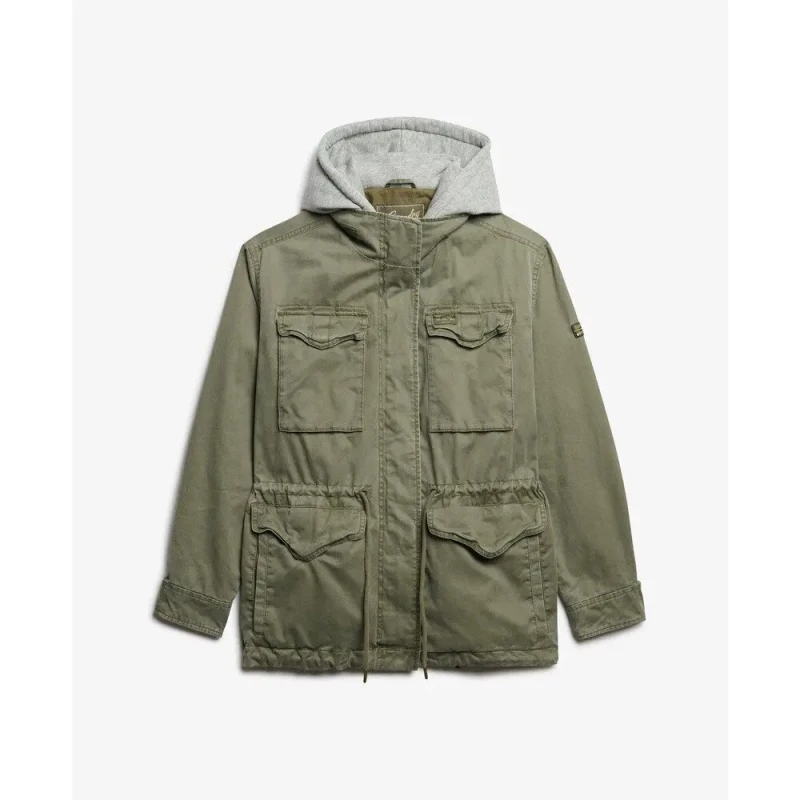 Image of Superdry Womens hooded jacket Superdry Military Vert Female M
