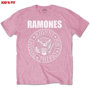 Image of Ramones - Presidential Seal Kids 11 - 12 Years T-Shirt - Pink
