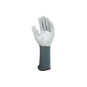 image of Ansell Kevlar Gloves, Cut Resistant, Grey, Long Cuff, Size 8