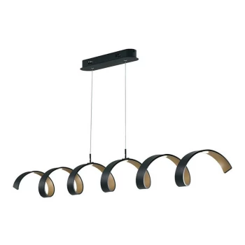 Image of Fan Europe Lighting - Fan Europe HELIX LED Swirl Pendant Ceiling Light Black 2400lm 4000K 125x13.5cm