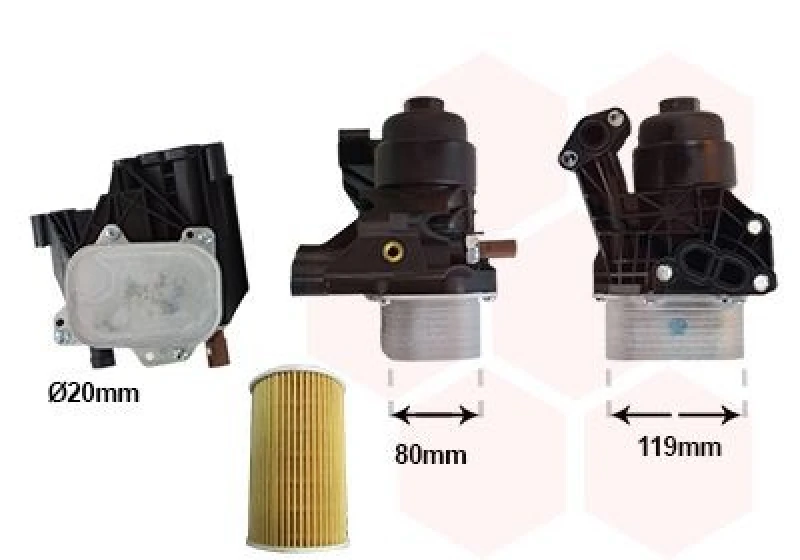 Image of VAN WEZEL Engine oil cooler VAN WEZEL 58013733