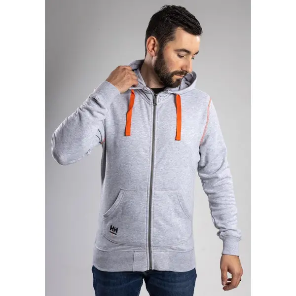 image of Helly Hansen 'Oxford' Zip Hoodie Light Grey