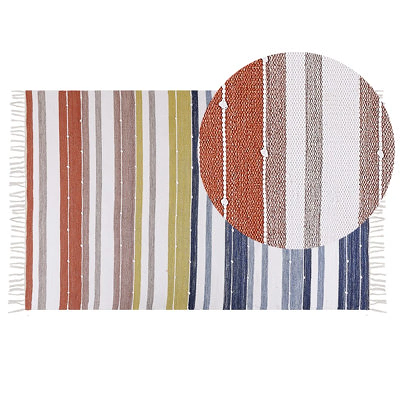 Image of Beliani Outdoor Rug Tozakli Multicolour 140 X 200 Cm