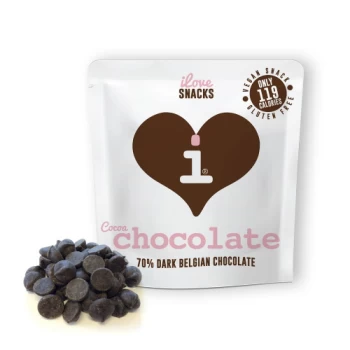 Image of I Love Snacks 70% Cocoa Belgian Chocolate - 22g x 15