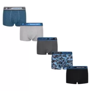 Image of Reebok 5 Pack Trunks Mens - Multi