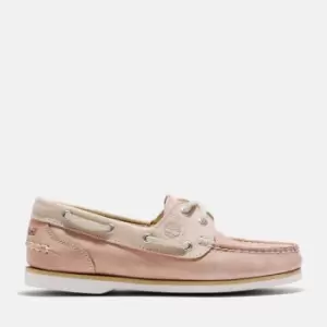 Timberland Classic Leather Boat Shoe For Her In Beige Light Beige, Size 5