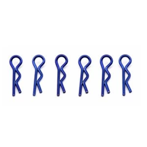 Image of Team Associated Factory Team Body Clips Metallic Blue
