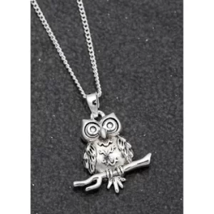 Image of Country Owl Silver Plated Necklace