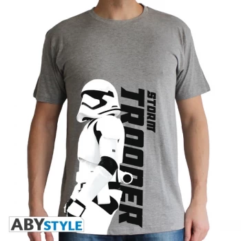 Image of Star Wars - Trooper Episode 7 Mens Large T-Shirt - Grey